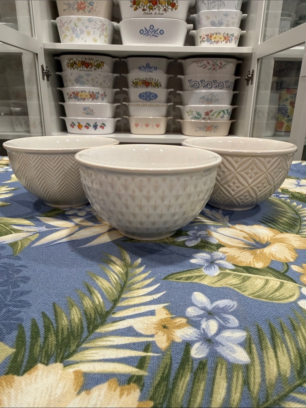 Set of Three Dash of that Ramekins White Textured Ceramic Bowls
